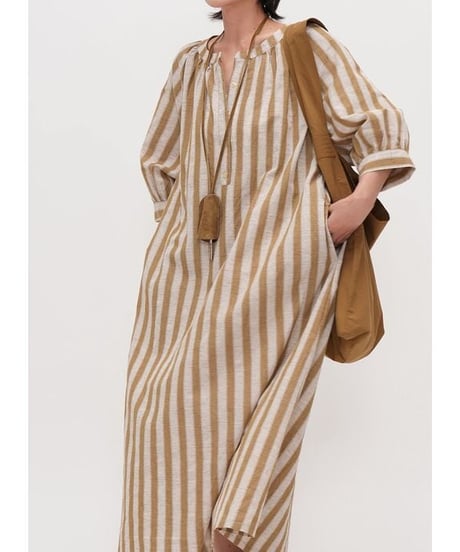 stripe linen dress　hm2312