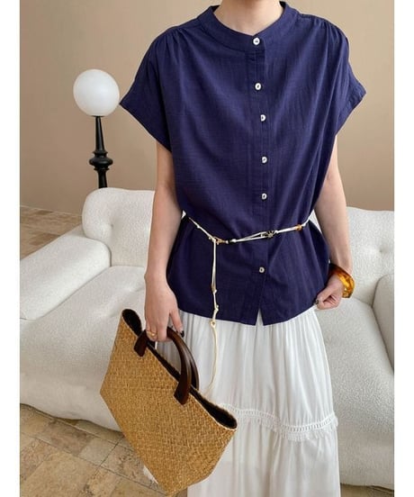 front button blouse / 3color　hm2313