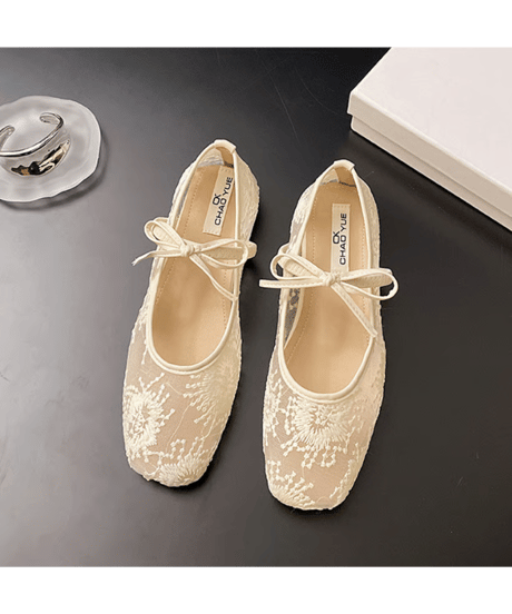 lace flat shoes / 3color　hm2858