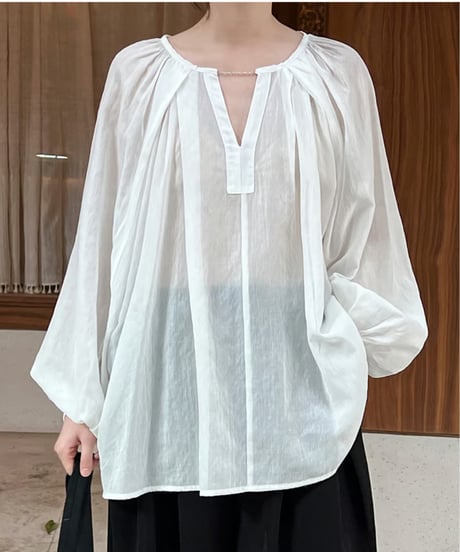 puff sleeve blouse / 2color　hm2063