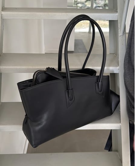 asymmetric leather tote bag / 2color　hm2740