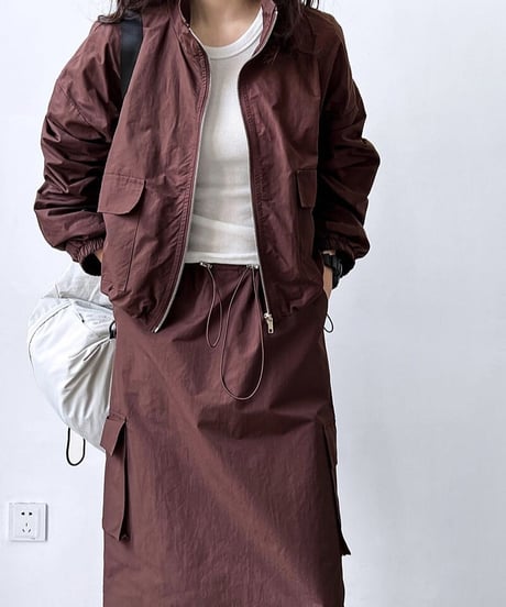 zip blouson & skirt / 2color　hm2016