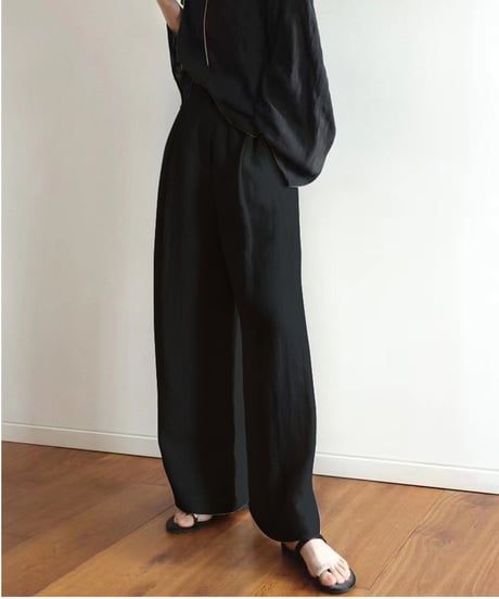 《即納》wide leg tuck pants /3color　hm1526
