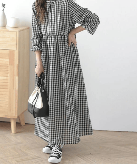 striped shirt dress / 3color　hm2926
