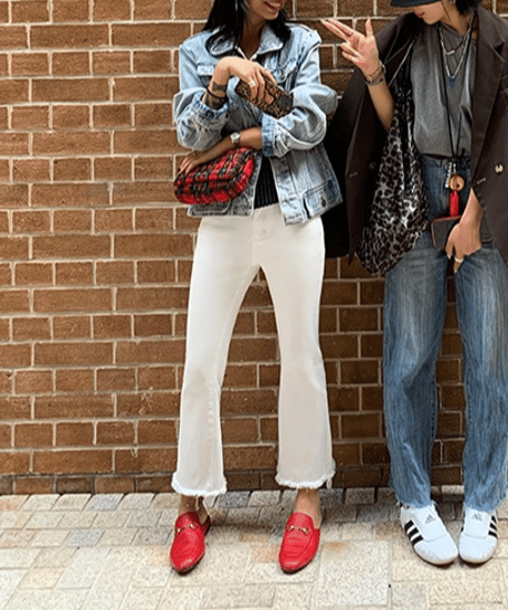fringe denim pants / 2color　hm1694