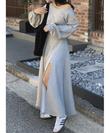 slit long skirt / top　hm2819