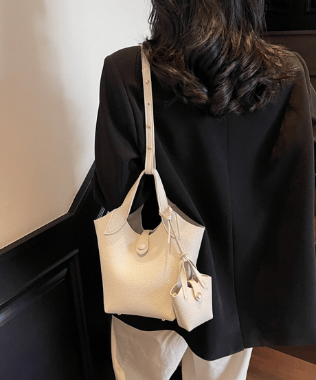 cubic leather handbag / 6color　hm2769
