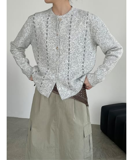 vertical stitch cardigan / 3color　hm2762