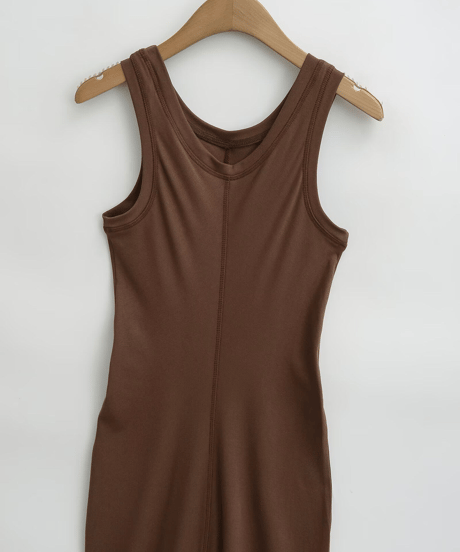 sleeveless plain dress / 5color　hm1401