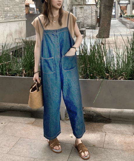 denim Loose jumpsuit　hm2490