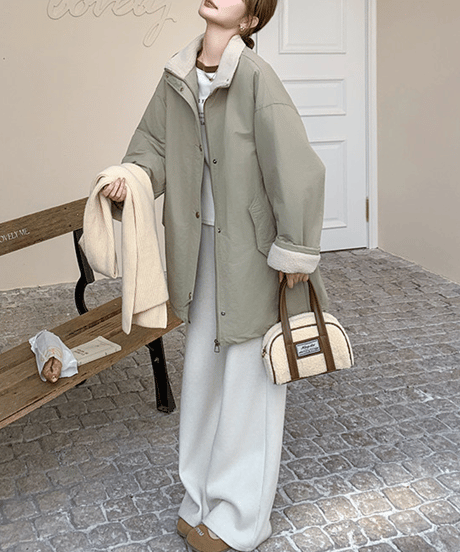 stand collar coat / 2color　hm2710