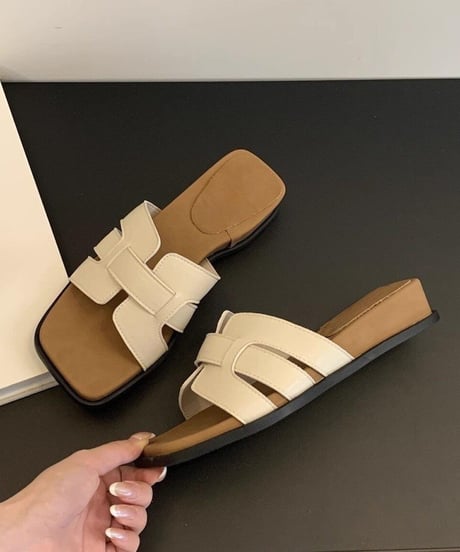chic slip-on sandals / 3color　hm2479