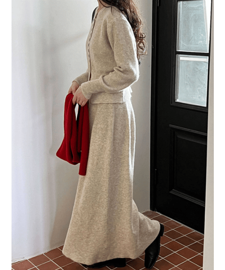 ribbed knit set-up / 3color　hm2755