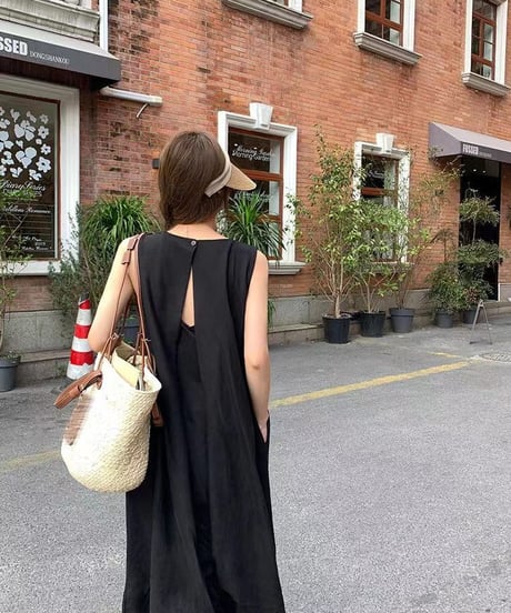 back design dresses / 2color　hm1411