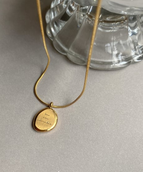letter plate necklace　hm1231