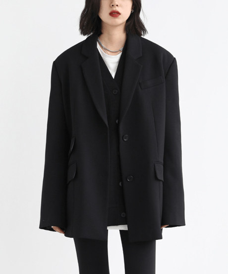 oversized v-neck cardigan / 2color　hm2604