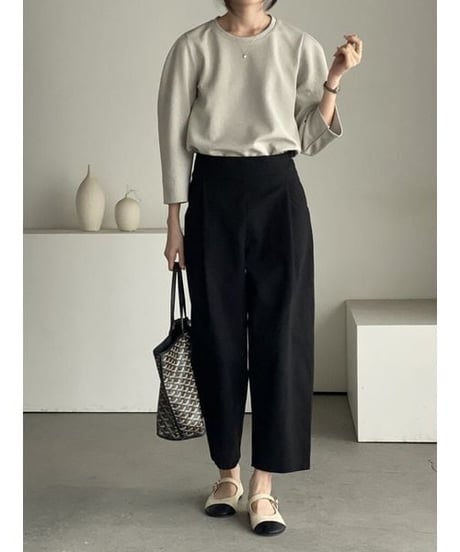 cropped tuck pants / 4color　hm2271