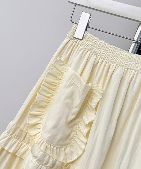 ruffle cake long skirt　hm2020