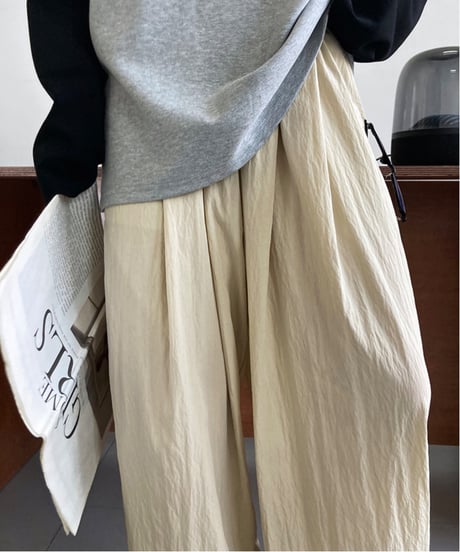 washer wide pants / 2color　hm1669