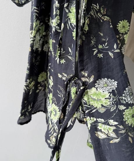 back ribbon floral blouse　hm2278