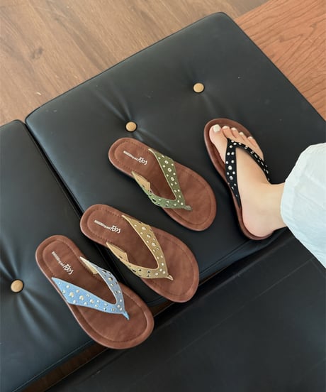 studs strap sandal / 4color　hm2259
