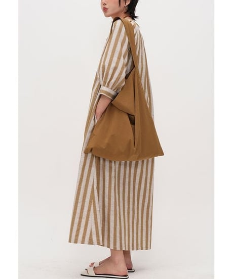 stripe linen dress　hm2312