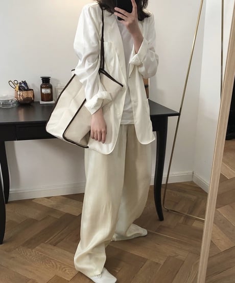 shiny wide pants / 2color　hm1666