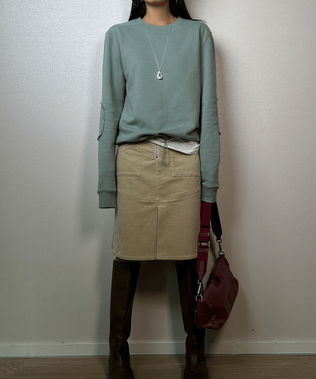 adjustable waist sweatshirt / 2color　hm1697