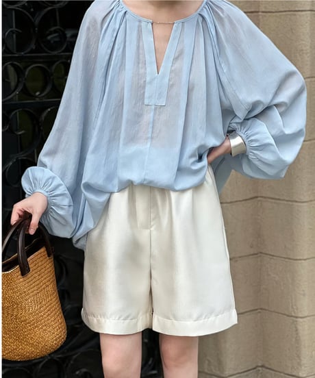 puff sleeve blouse / 2color　hm2063
