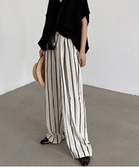 wide reg stripe pants　hm1465