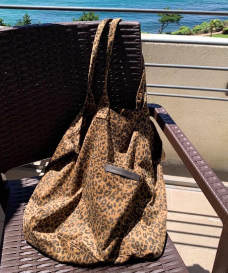 leopard wide tote bag　hm1994