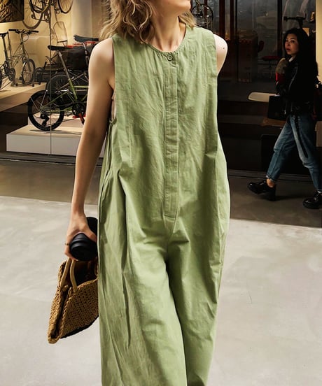 retro sleeveless jumpsuit / 2color　hm2475