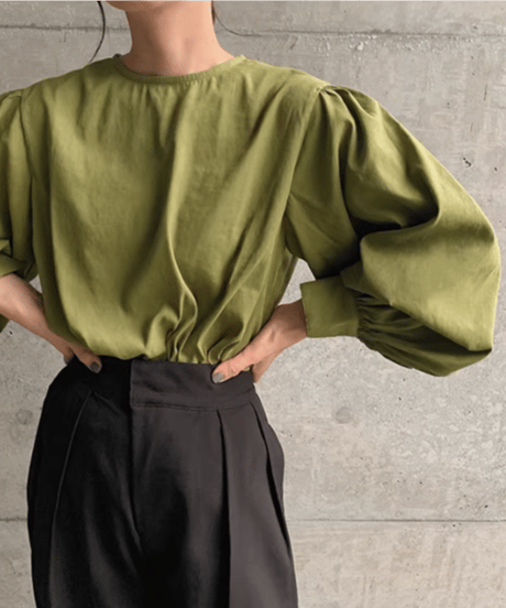 lantern sleeve blouse / 4color　hm2577