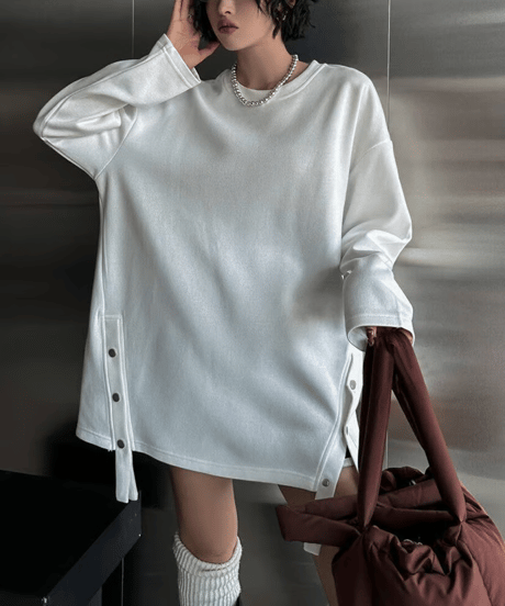 side snap tunic / 2color　hm2810
