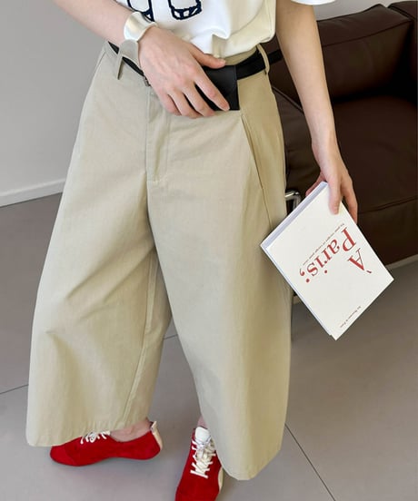 wide cropped pants / 2color　hm2328
