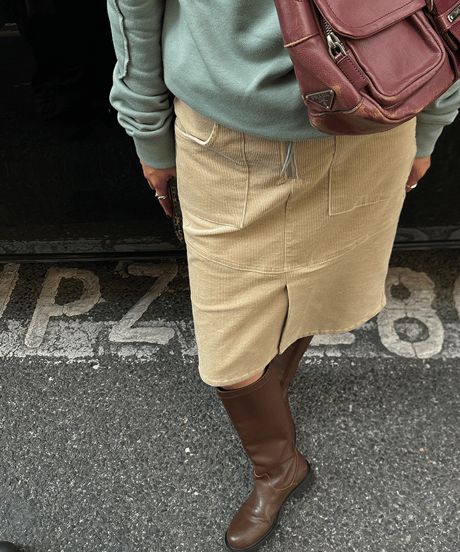 elegant corduroy skirt / 2color　hm1688