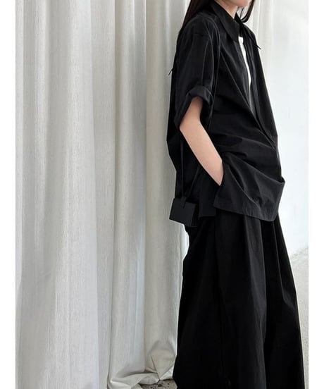 relax open collar shirt / 2color　hm2300