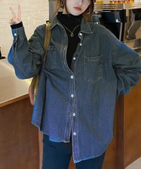 denim oversized shirts　hm1930
