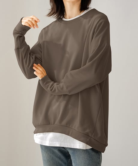 layered hem pullover / 8color　hm2635