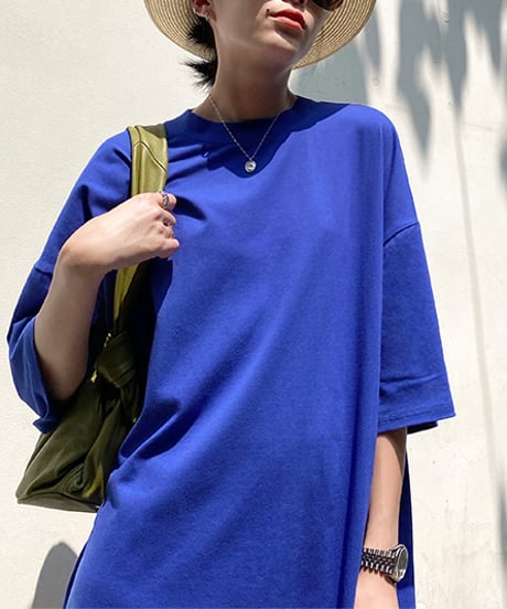 drop shoulder t-shirt dress / 3color　hm1349