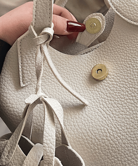cubic leather handbag / 6color　hm2769