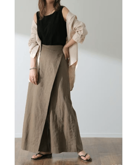 wrap wide pants / 4color　hm2948
