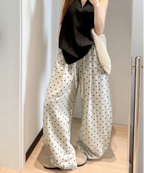 dot wide pants / 3color　hm2892