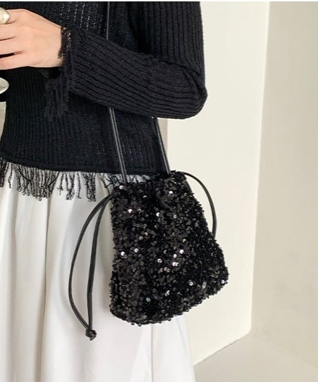 glitter drawstring bag / 3color　hm1700