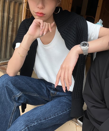 u-neck cotton t-shirt / 3color　hm1308