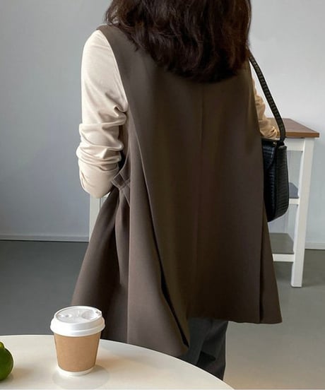 side tuck gilet / 2color　hm1440