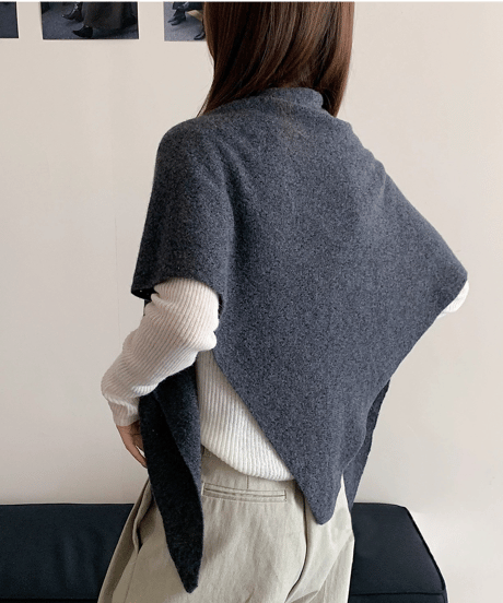 knit tippet scarf / 5color　hm2599