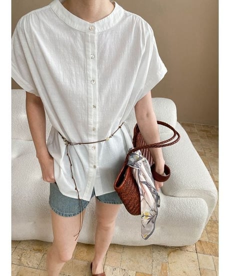 front button blouse / 3color　hm2313