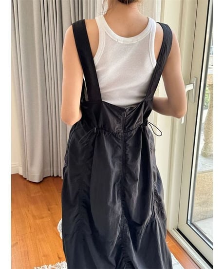 gathered overalls / 2color　hm2375