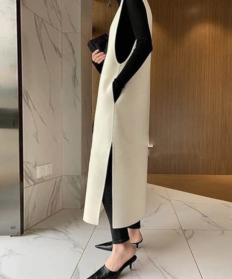 v-neck slit dress　hm1723